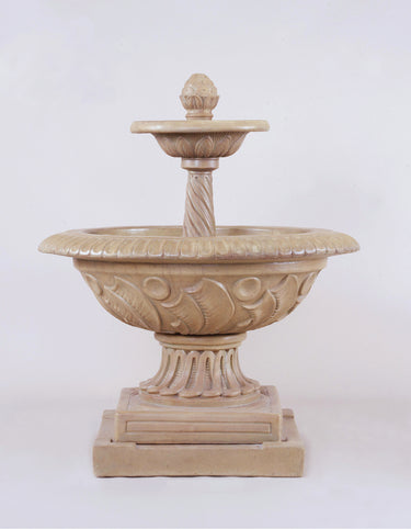 Orvieto Two Tier Cast Stone Outdoor Fountain